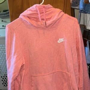 Nike Cowl Neck Pink Sweatshirt with pocket